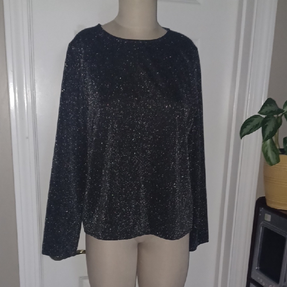 Alfani Black Sparkle Blouse